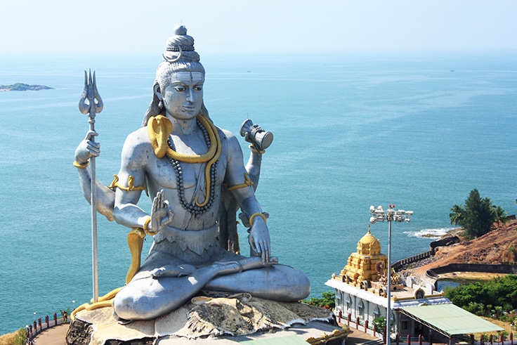 Lord Shiva Statue in Murudeshwar, Karnataka, India. 