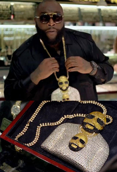 Rick Ross’ Gold Chain of His Face