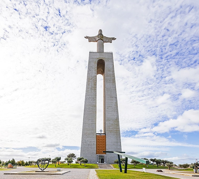 Cristo-Rei or King Christ Sanctuary in Almada, the second most visited sanctuary in Portugal,