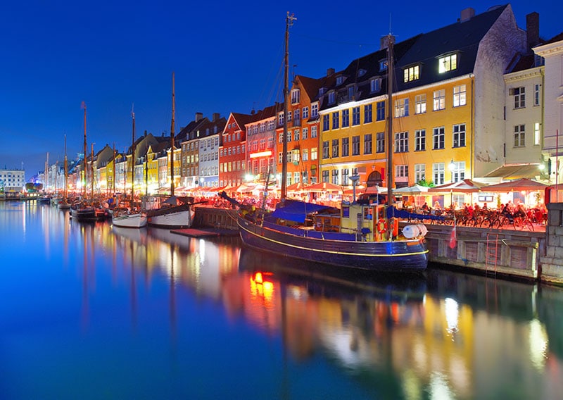 Nyhavn Canal in Copenhagen, Demark.