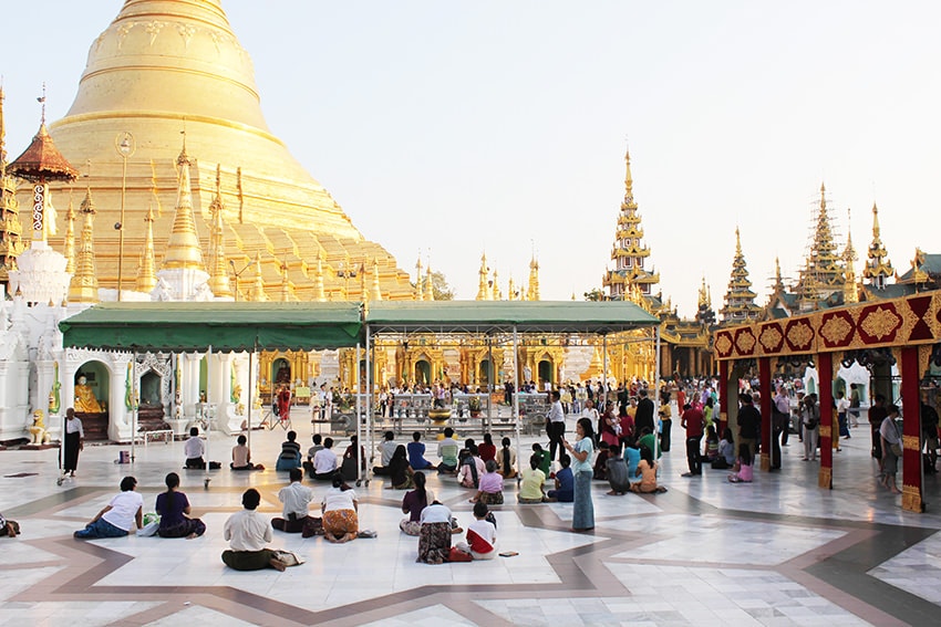 Around Shwedagon Pagoda, Yangoon, Myanmar
