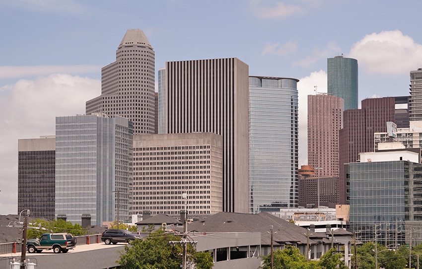 Houston Texas City Skyline South Side Downtown